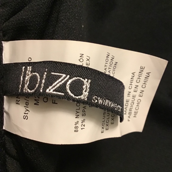 NWT IBIZA swimware black floral Top size 3X - Picture 7 of 8